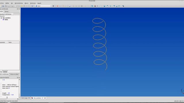 FreeCAD Animated Spring смотреть онлайн