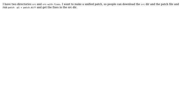 Ubuntu: How do I make a unified patch with diff? смотреть онлайн
