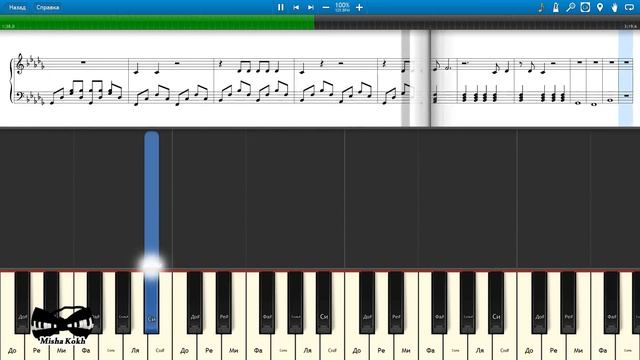 LOBODA — Парень (на пианино Synthesia cover) Ноты и MIDI смотреть онлайн