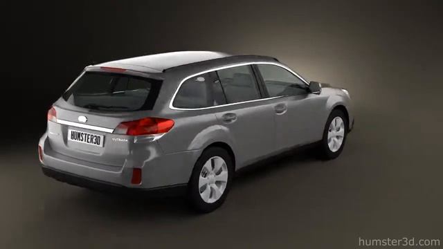 Subaru Outback 2010 by 3D model store Humster3D.com смотреть онлайн