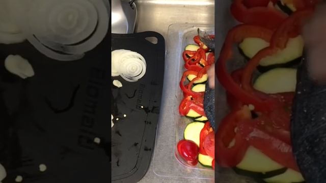 Дорадо в духовке с овощами #рыба #рыбазапеченная смотреть онлайн