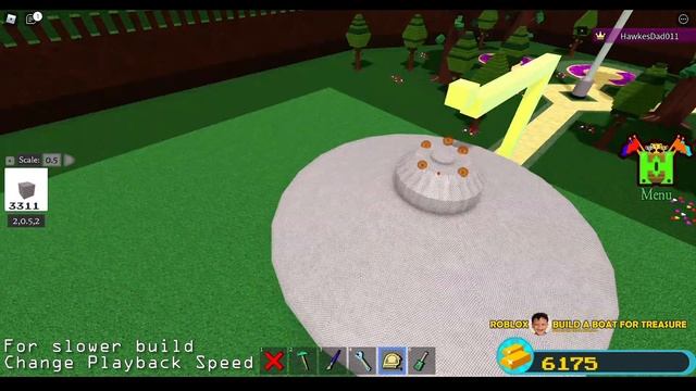 Roblox Build a Boat for Treasure! How to Build UFO Tank! Flying Saucer! HawkesDad011! Micro Build! смотреть онлайн