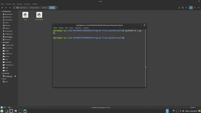 запуск python скрипт в linux смотреть онлайн