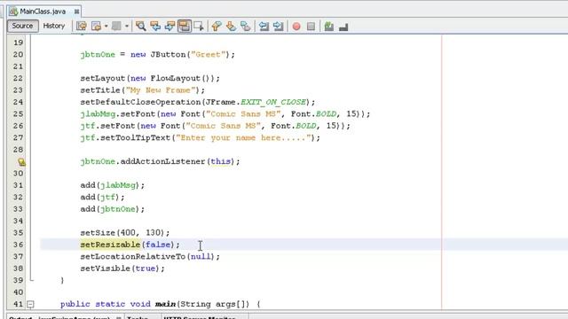Java Swing Tutorial 19 || What is setResizable() Method || Java Swing смотреть онлайн
