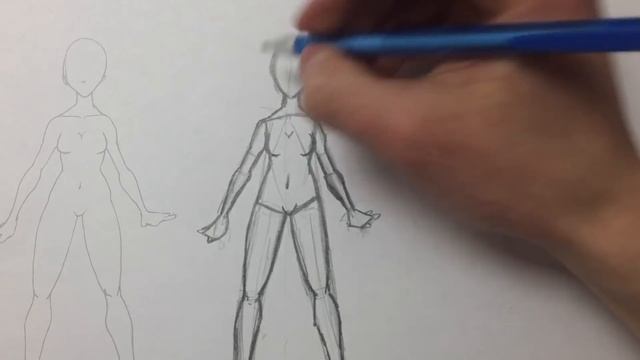 Anime Hack: "1,35,12,12,12,?" How to Draw a FEMALE Body (Easy Manga Girl Tutorial) смотреть онлайн