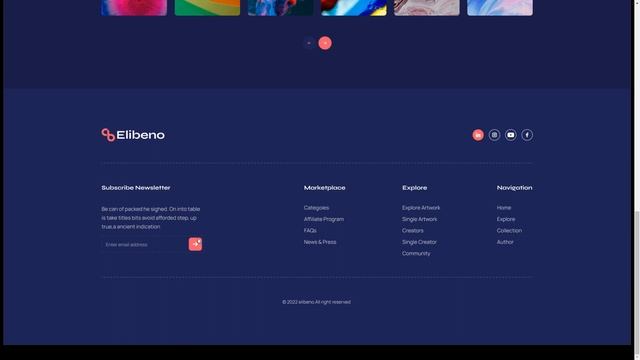 Elibeno- NFT Marketplace Figma Template blockchain nft market смотреть онлайн