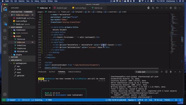 Nuxt js - Apollo mutation delete data to Hasura GraphQL ລົບຂໍ້ມູນ EP7 смотреть онлайн