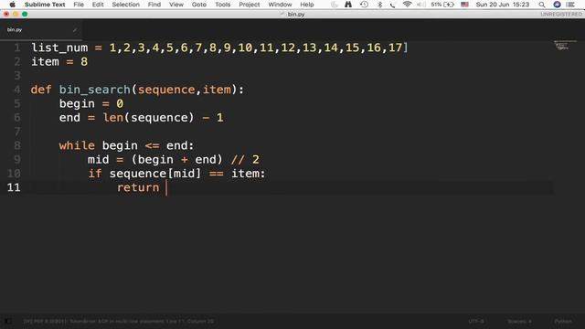 Algorithms in Python | Binary Search | Full Code | Telugu смотреть онлайн