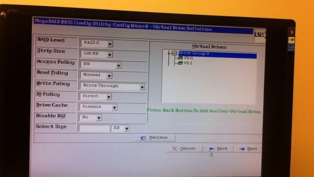 MegaRAID Bios Config Utility (pre-vmware) смотреть онлайн