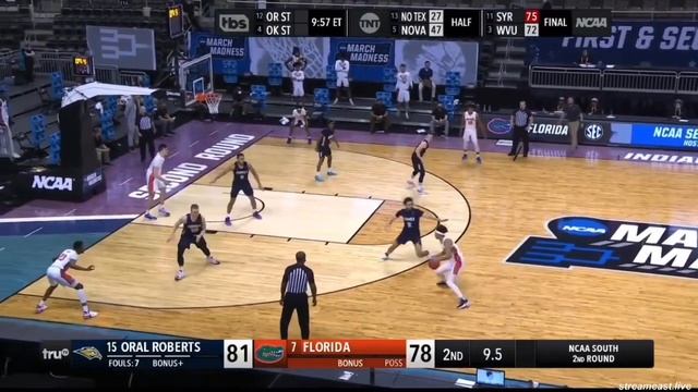 Final Minute of Oral Roberts HUGE UPSET vs Florida | March Madness Round 2 Highlights смотреть онлайн