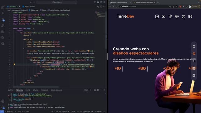 React Portfolio web moderno con animaciones | NextJS, Tailwind CSS y Framer Motion | Desde 0 ? смотреть онлайн