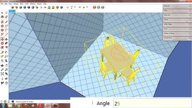SketchUp: Как повернуть объект? смотреть онлайн