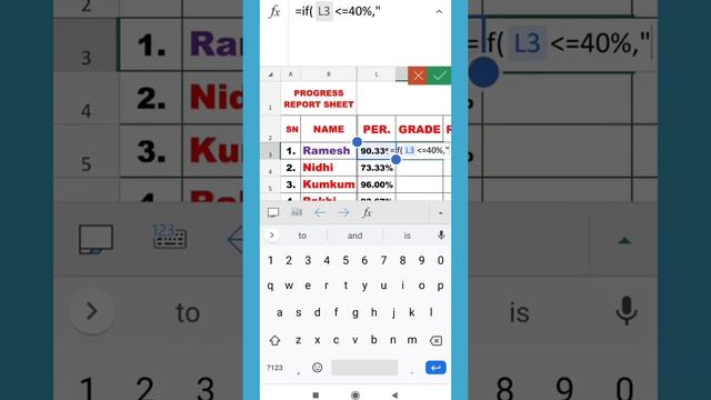 Student Progress Report Sheet In MS Excel in Android Mobile смотреть онлайн
