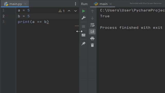 True и False на Python смотреть онлайн