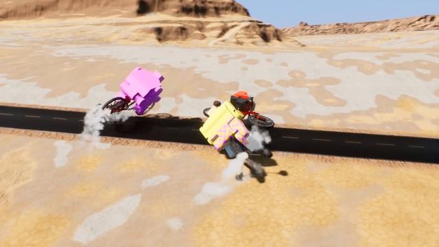 Lego Bike Race Through LEGO CITY in Brick Rigs! (Brick Rigs Funny Moments Gameplay) смотреть онлайн