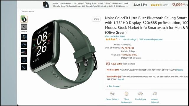 Top 5 Smartwatch Under 5000 in 2022⚡| Bluetooth Calling+AMOLED Display смотреть онлайн
