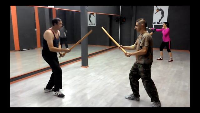 Удар катана в голову с предварительной накладкой Katana в структуре