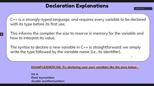 C++ Session #4: Declaration and Initialization of Variables смотреть онлайн