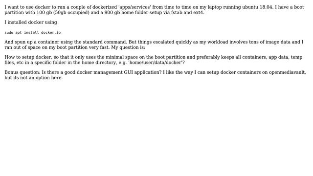 How to setup docker on ubuntu desktop to use folder outside boot? смотреть онлайн