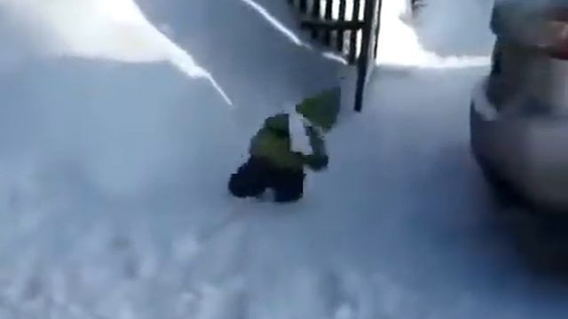 Обезьянка в снегу смотреть онлайн