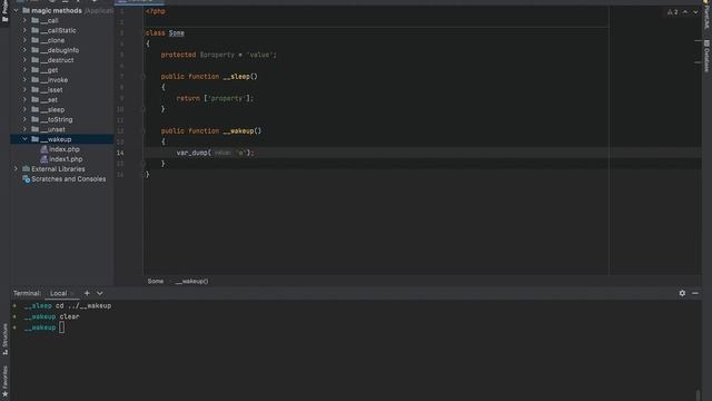 What is __wakeup() magic method in php смотреть онлайн
