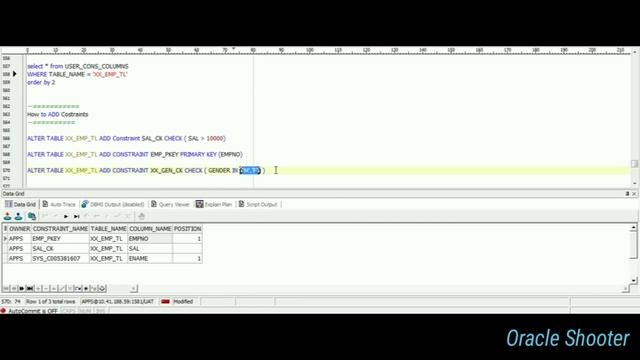 Control and Manage SQL constraint in Oracle смотреть онлайн