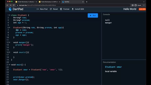 Flutter 101 bootcamp: OOP and named parameters смотреть онлайн
