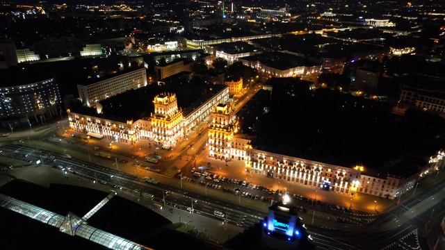 Ночной Железнодорожный Вокзал Привокзальная Площадь Ворота Минска БГУ Drone 4k Video #Аэросъёмка смотреть онлайн