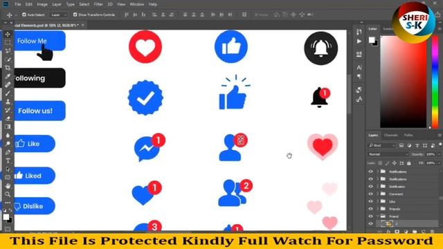 100 Social Media Editable Elements Download In PSD File |English| |Photoshop Tutorial| смотреть онлайн