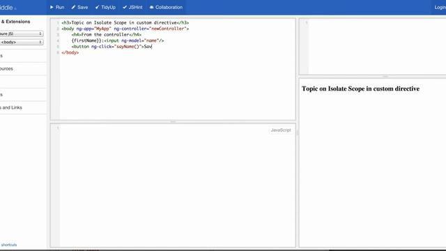 Isolate scope and custom directives in Angular js смотреть онлайн