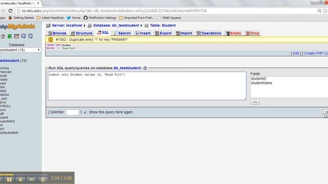 SQL PRIMARY KEY смотреть онлайн