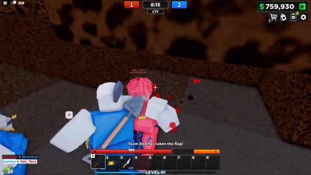 USING EVERY WEAPON I DIE TO IN ROBLOX FLAG WARS смотреть онлайн