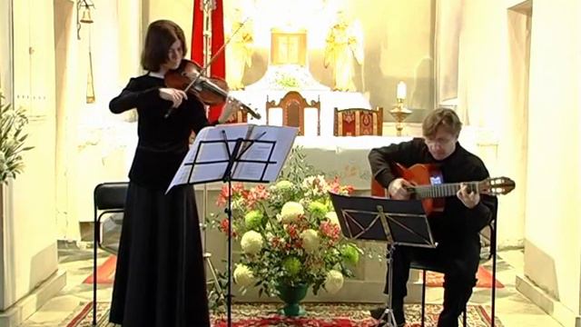 N.Paganini (1782-1841) Sonatine a-minor for violin and guitar (I m.) смотреть онлайн