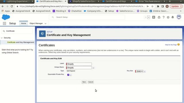 How to create a Self Signed #certificate in #salesforce | Shopify Salesforce Integration Applicatio смотреть онлайн