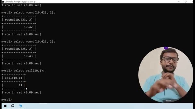 MySQL Math Arithmetic Function Pi, Round, Ceil, Floor, Power, Sqrt, Sign, Abs | Course in Hindi 202 смотреть онлайн