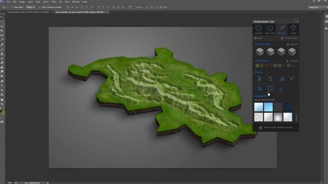 3D Map Generator - GEO - Photoshop Plugin смотреть онлайн