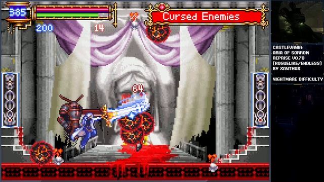 Castlevania: Aria of Sorrow, Reprise Mod Patch v0.7 By Xanthus, Nightmare Difficulty 386 Rooms Clea смотреть онлайн