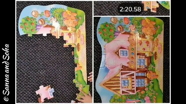 35 Piece Gingerbread House Jigsaw Puzzle by Orchard Toys challenge between Sanna and Soha смотреть онлайн