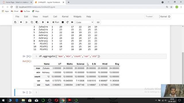 DATA AGGREGATION FUNCTION USING DATAFRAME IN PYTHON PANDAS CLASS 12 IP | MIN,MAX,COUNT,SUM,VAR, ST смотреть онлайн