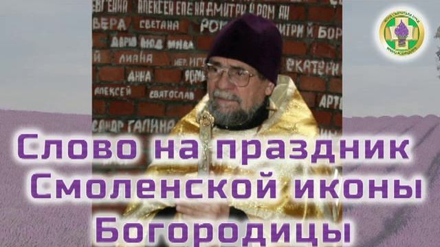 Проповедь о. Димитрия на празднование Смоленской иконы Божией Матери смотреть онлайн