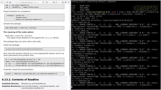 LFS on an Intel i486 Episode 69 - 6.13. Readline-8.0 смотреть онлайн