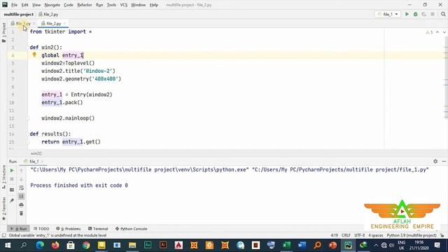 19-How Access a data in another Python file Tkinter смотреть онлайн