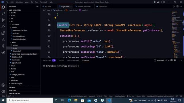 Flutter Inventori - Form Login di flutter dengan API PHP смотреть онлайн