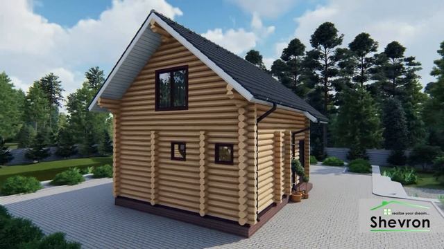 B002 Баня Дунай - проект бани из бруса смотреть онлайн