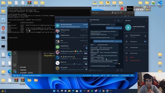 how to create reverse shell with telegram bot and python смотреть онлайн