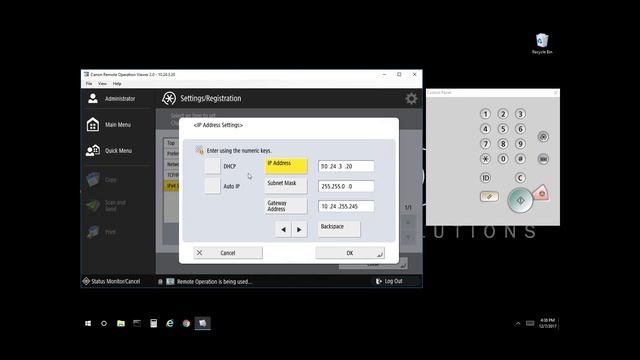 Canon | IP Address Settings смотреть онлайн