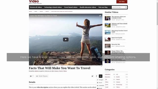 Best Video WordPress Theme By Templatic смотреть онлайн