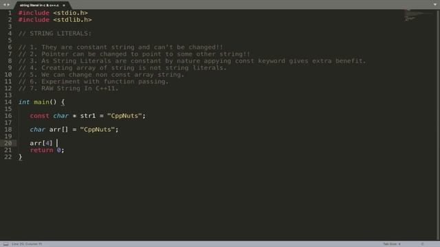 String Literals In C & C++ смотреть онлайн