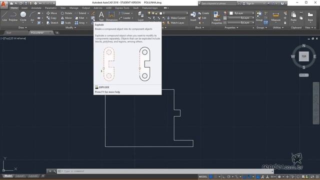 23 - Unión y separación de objetos | AutoCAD 2018 Fundamentos 2D смотреть онлайн