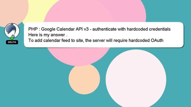 PHP : Google Calendar API v3 - authenticate with hardcoded credentials смотреть онлайн
